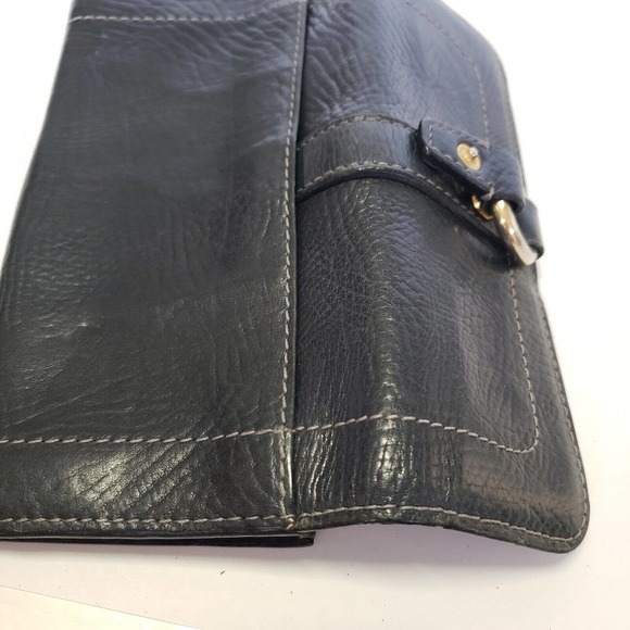 Celine Wallet Geniue Leather Black Envelope Card Holder Large Continental - Picture 7 of 12